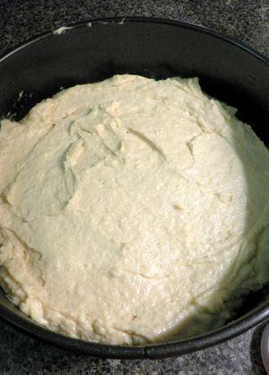 Strawberry Crumb Cake- Emty batter into prepared pan