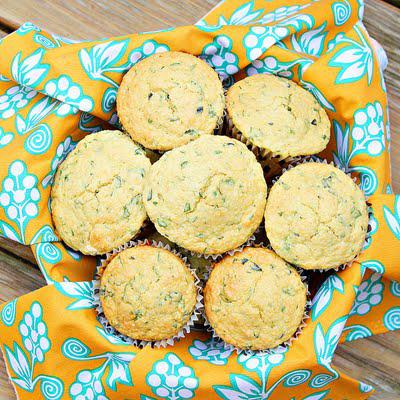 Savory polenta herbed muffins