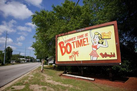 Bojangles retro girl billboard