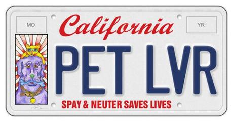 California's Pet Lover License Plate