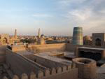 Overlooking eastern Khivas Itchan Kala from the west wall