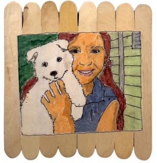 Marker Picture on Popsicle Sticks