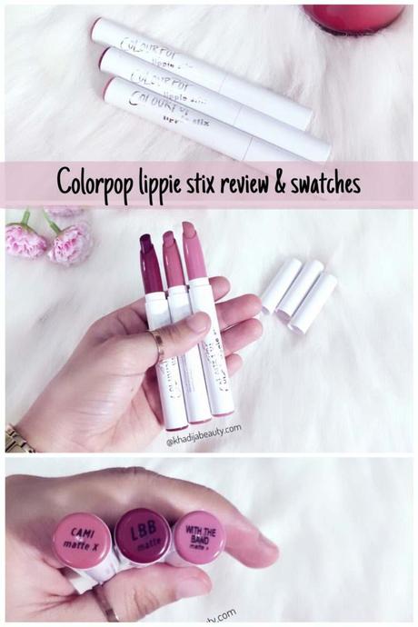 Colourpop lippie stix Cami, With the Band, LBB, Brink & Goal Digger| Review and swatches