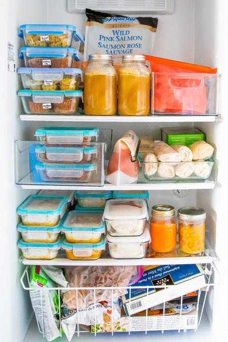 Freezer full of Plastic-Free Freezer Storage Ideas