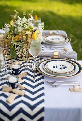 nautical wedding decor ideas nautical plates Paul Reynolds Photography