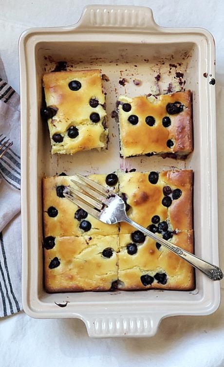 ricotta blueberry lemon casserole cake