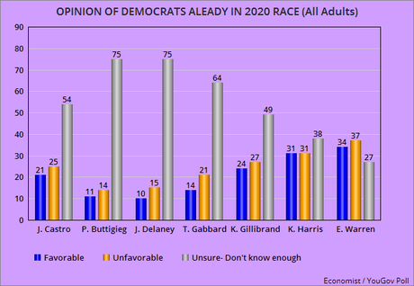 None Of The Dem. Candidates Are Really Popular (Yet)