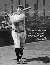 Image: Poster Discount Babe Ruth No Fear - Retro Tin Sign, 12x16