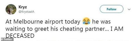 Hilarious: See How This Man Publicly Welcomed His Cheating Girlfriend Inside An Airport (Photo)