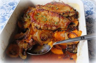 Pork Chops Baked with Sweet Potatoes