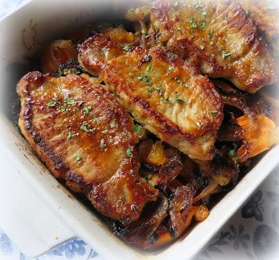 Pork Chops Baked with Sweet Potatoes