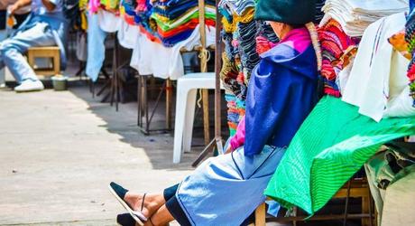 Colorful market in Otavalo