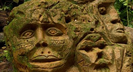 Ancient rock sculptures in the Ecuadorian Amazon