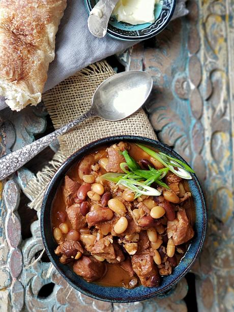 old fashioned stove top bbq pork and beans