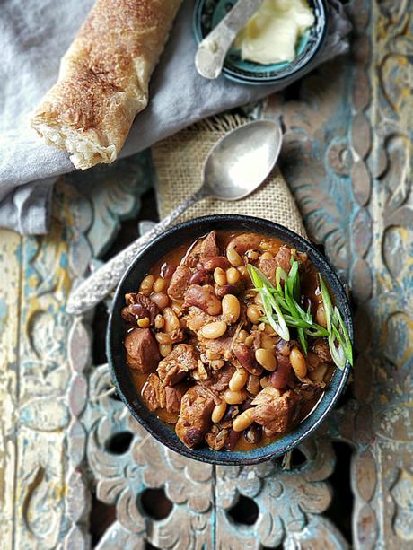 old fashioned stove top bbq pork and beans