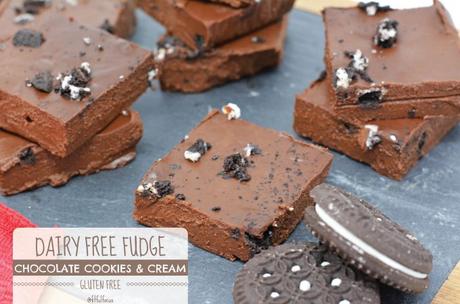 Chocolate Cookies & Cream Dairy Free Fudge (Gluten Free)
