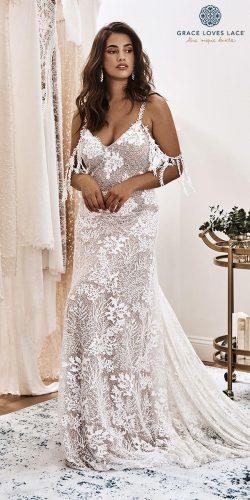 grace loves lace wedding dresses icon latest collection v neck spaghetti decor gown sol
