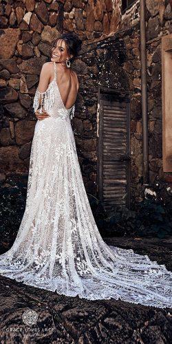 grace loves lace wedding dresses icon latest collection ivory v open back spaghetti straps sol
