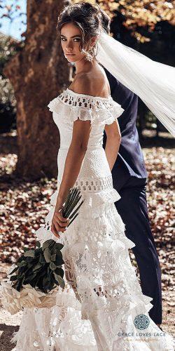 grace loves lace wedding dresses icon latest collection off the shoulder laces trims coco