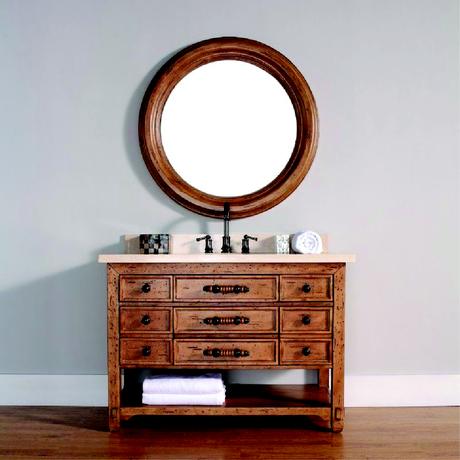 malibu single natural wood vanity