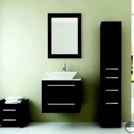 carina single bathroom vanity in espresso with stone top