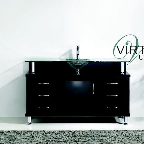 vincente single bathroom vanity in black