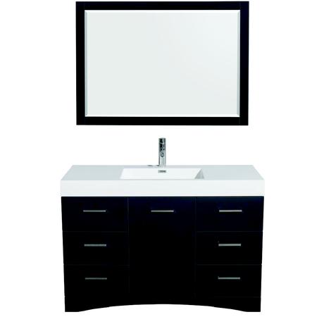 delray single bathroom vanity in clay