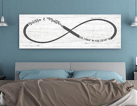 bridal shower gifts canvas infinity vows