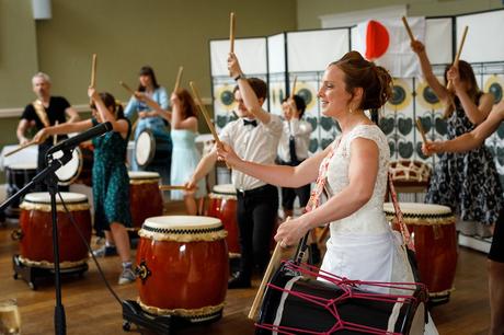 taiko drumming by the bride in the assembly rooms