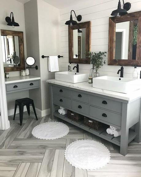 Industrial Farmhouse Master Bathroom Ideas