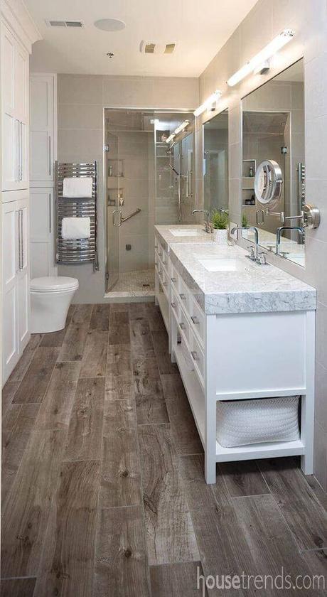 Master Bathroom Ideas Wood Board Flooring