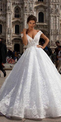  tarik ediz wedding dresses princess off the shoulder lace v neckline 2019