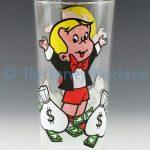 Richie Rich Pepsi Collector Series glass, front/back view.