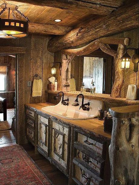 Country Western Rustic Bathroom Ideas