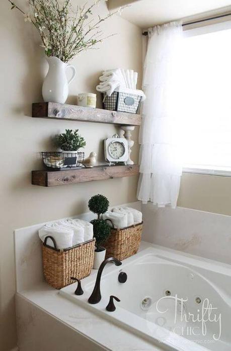 Rustic Bathroom Ideas Rustic Shelf Organizer by the Sink