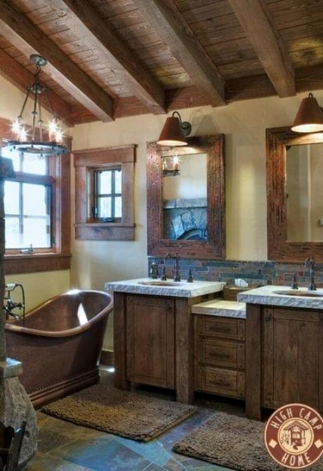 Barn Wood Interior for Small Rustic Bathroom Ideas