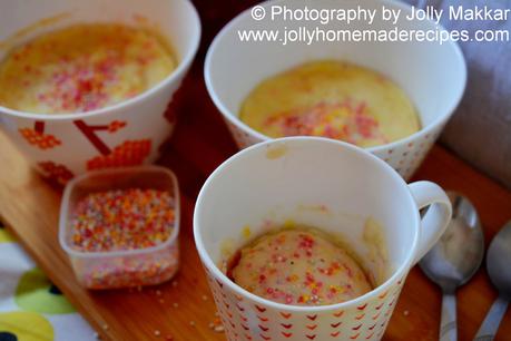 Funfetti Mug Cake, How to make Eggless Funfetti Mug Cake Recipe | Vanilla Funfetti Mug Cake