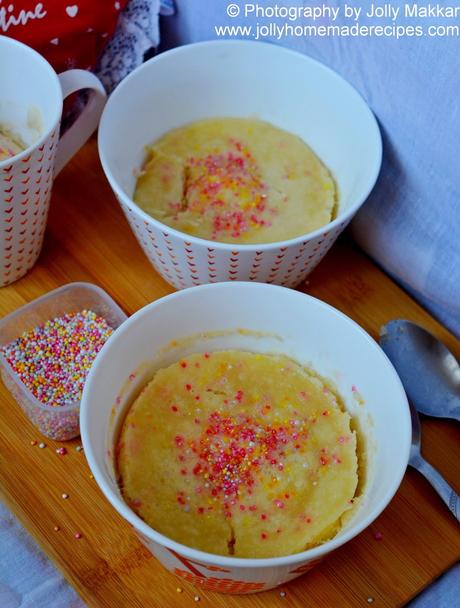 Funfetti Mug Cake, How to make Eggless Funfetti Mug Cake Recipe | Vanilla Funfetti Mug Cake