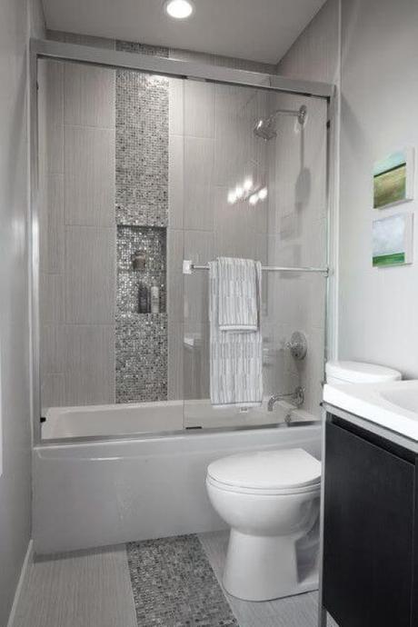 Walk In Shower Tile Ideas Stylish Small Bathroom with Shower Tile up to the Ceiling