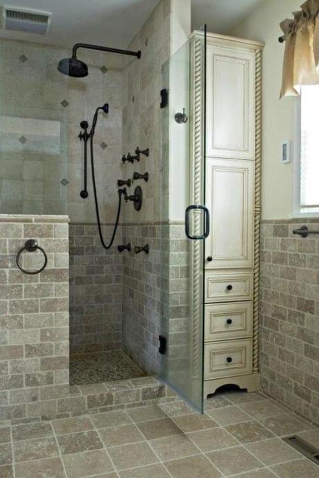 Walk In Shower Tile Ideas Warmer Tile with Industrial Vibe