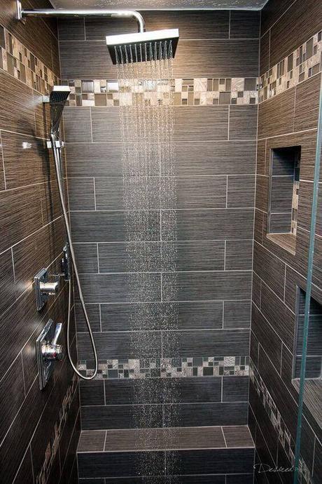 Pretty Accent Tile for Walk In Shower Tile Ideas