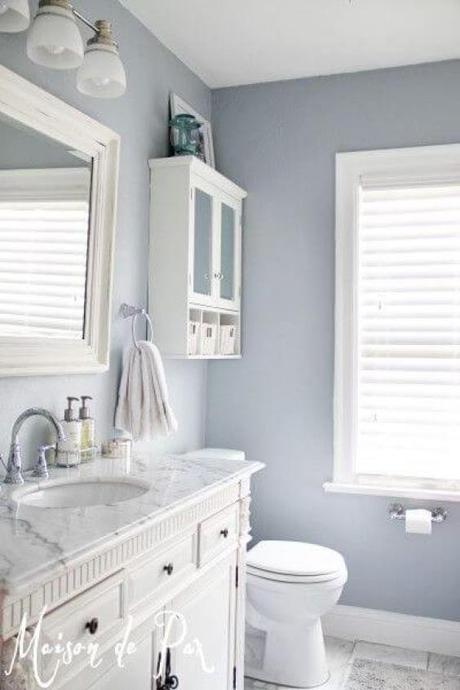 Bathroom Color Paint Ideas Gorgeous White and Gray Marble Bathroom