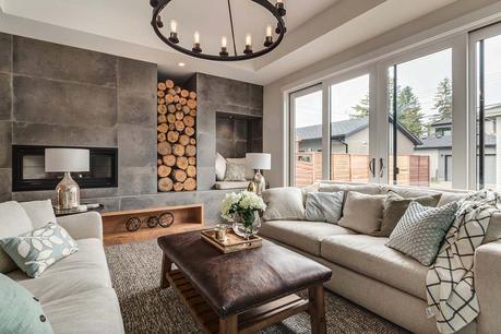 Simple style farmhouse living room