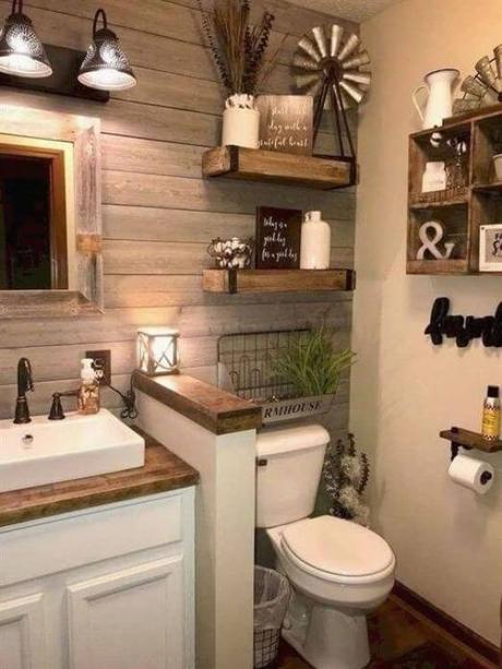 Bathroom Storage Ideas Rustic Farmhouse Decor