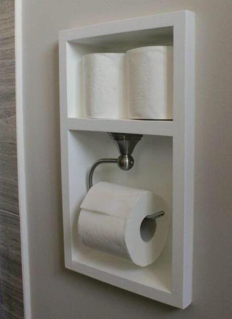 Bathroom Storage Ideas Classy Recessed Toilet Paper Holder