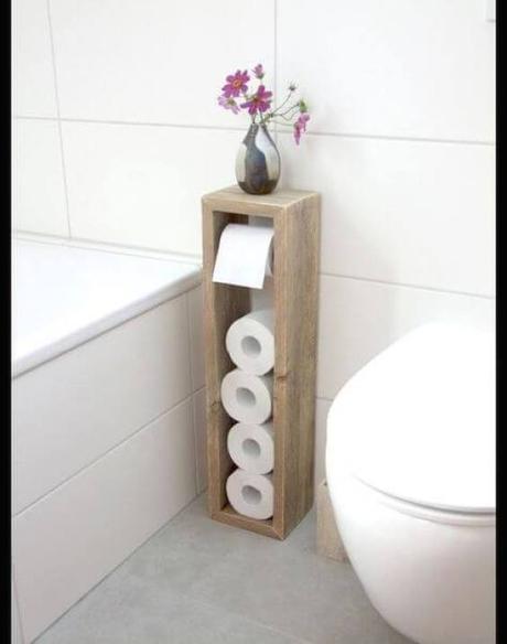 Bathroom Storage Ideas Toilet Paper Holder Nearby