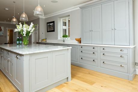 White and Gray Kitchen Cabinets