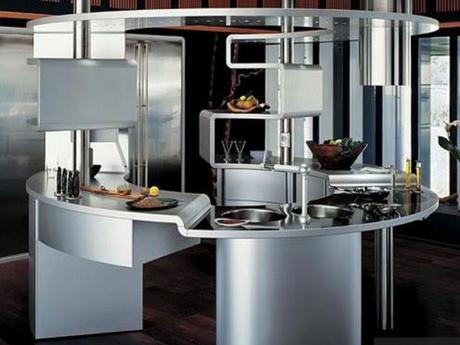 Futuristic Gray Kitchen