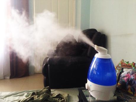 Ultrasonic wave humidifier in action