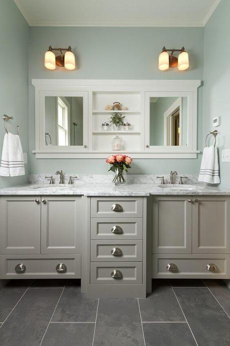 Bathroom Lighting Ideas Mint Green and Gray Bathroom - Harptimes.com